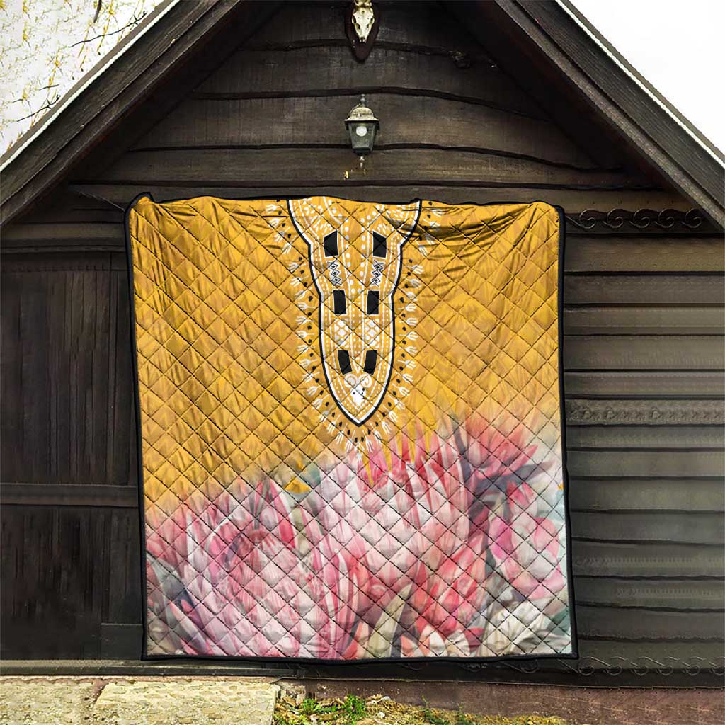 Africa Dashiki Quilt King Protea Floral Motif Patterns LT18