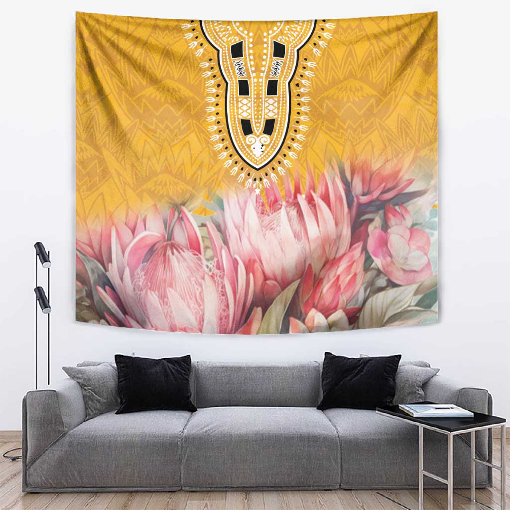 Africa Dashiki Tapestry King Protea Floral Motif Patterns LT18