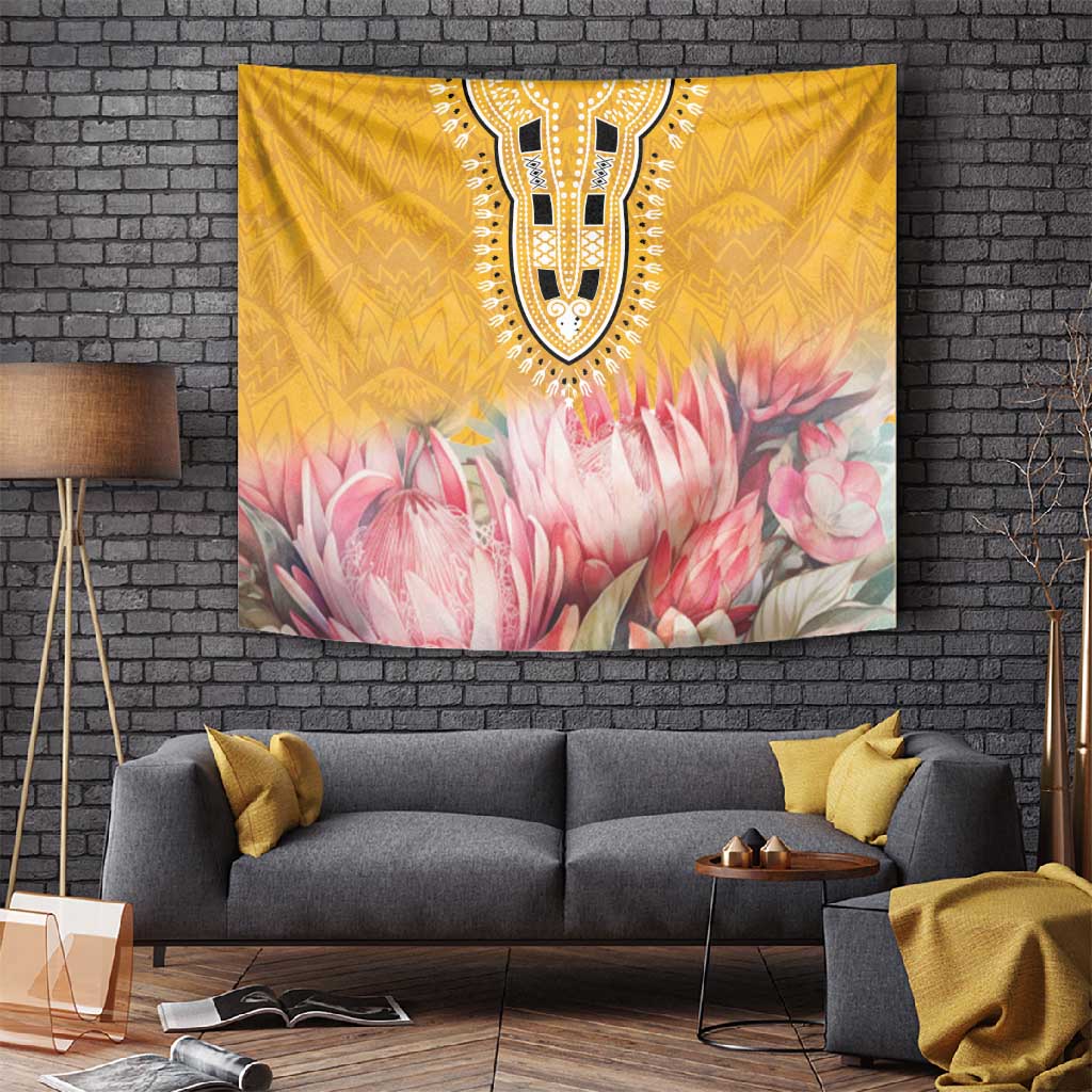 Africa Dashiki Tapestry King Protea Floral Motif Patterns LT18