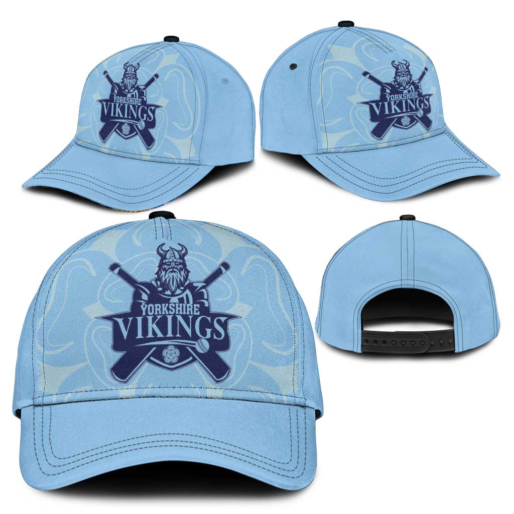 Yorkshire Viking Spirit Classic Cap White Rose of York Blue Version LT18