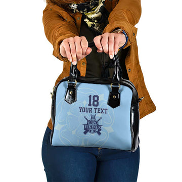 Custom Yorkshire Viking Spirit Shoulder Handbag White Rose of York Blue Version LT18
