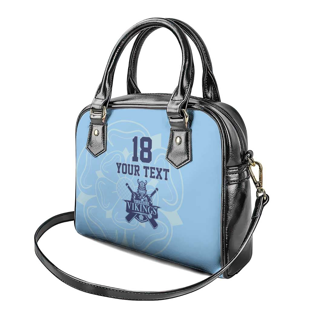 Custom Yorkshire Viking Spirit Shoulder Handbag White Rose of York Blue Version LT18