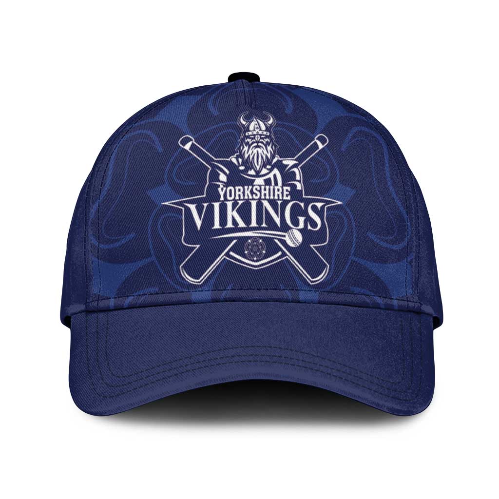 Yorkshire Viking Spirit Classic Cap White Rose of York Navy Version LT18