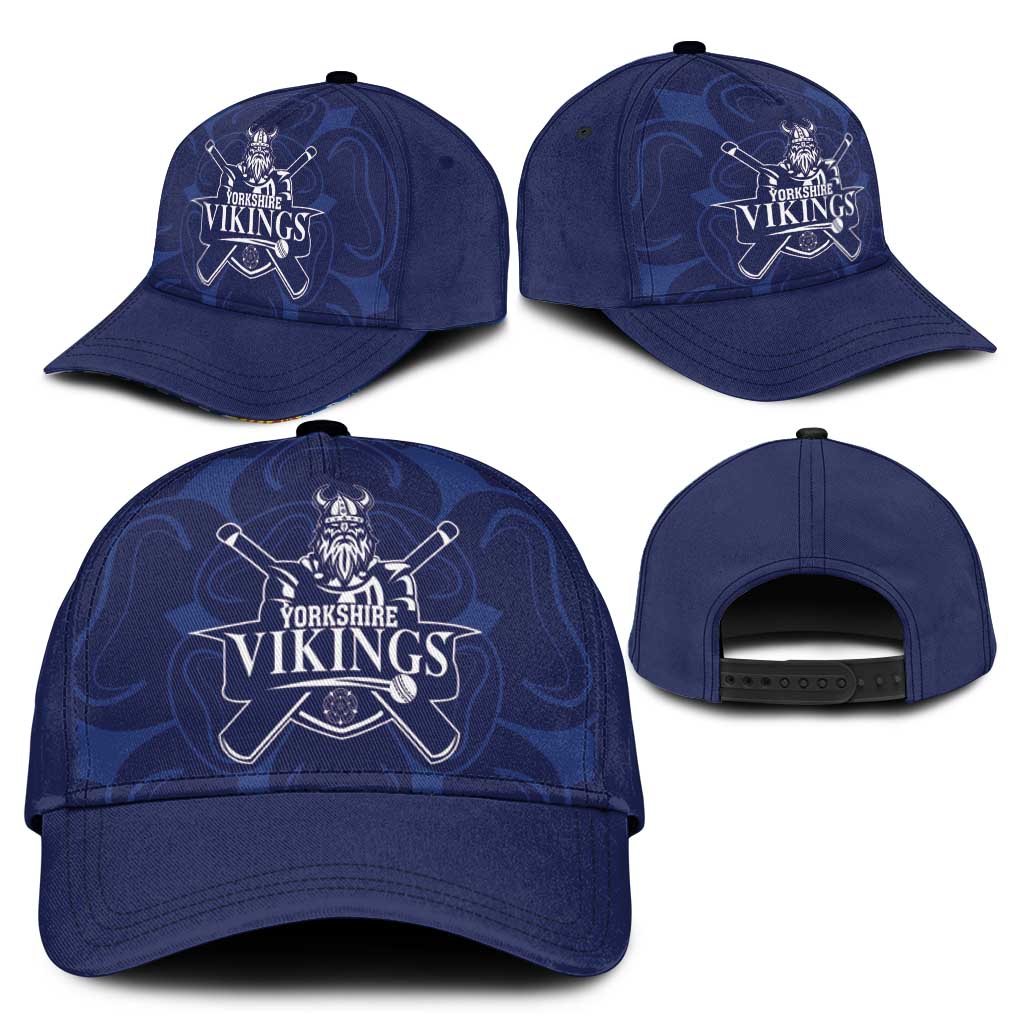 Yorkshire Viking Spirit Classic Cap White Rose of York Navy Version LT18