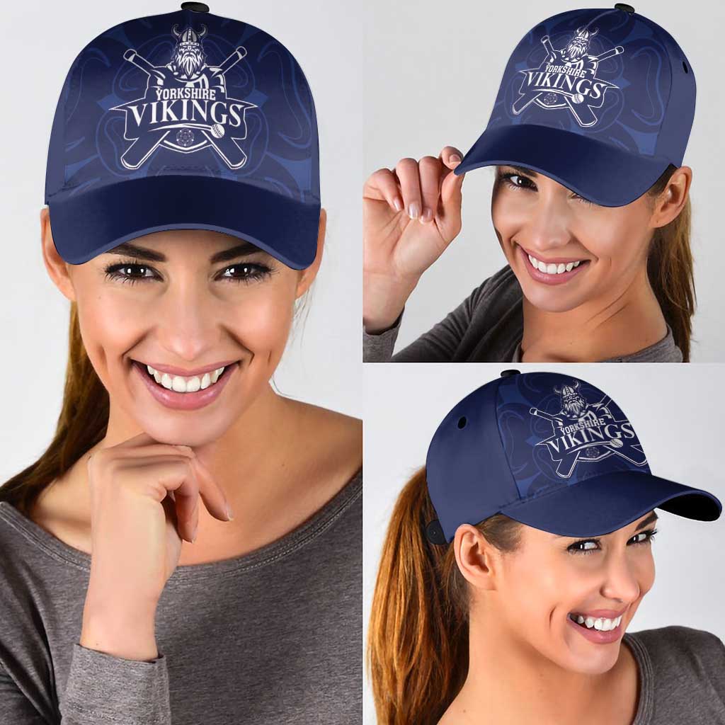 Yorkshire Viking Spirit Classic Cap White Rose of York Navy Version LT18