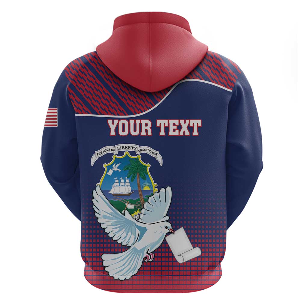 Personalized Liberia White Dove With A Scroll Hoodie Coat Of Arms LT18