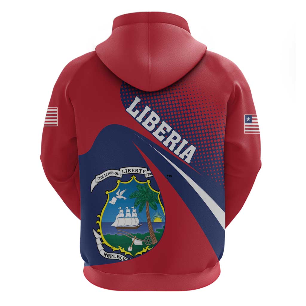 Liberia Coat Of Arms Hoodie Red Version LT18