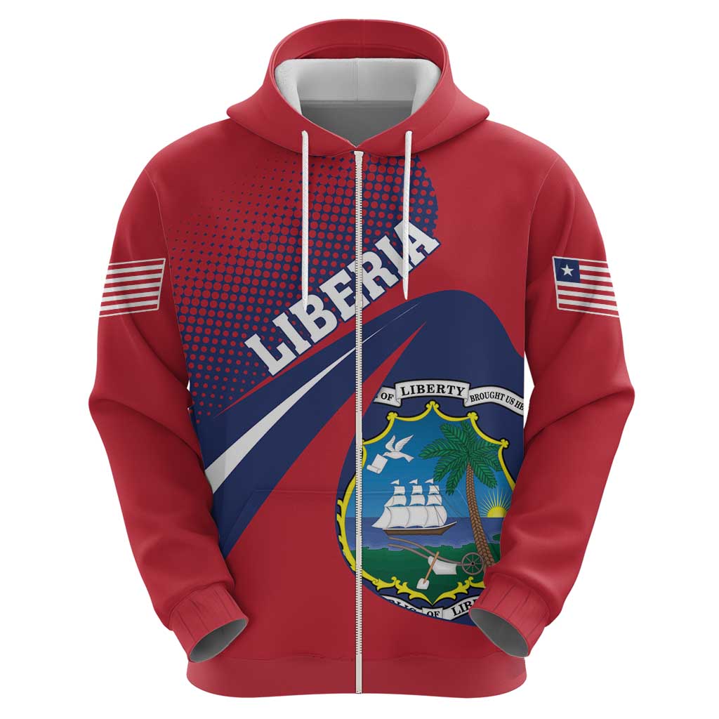 Liberia Coat Of Arms Hoodie Red Version LT18