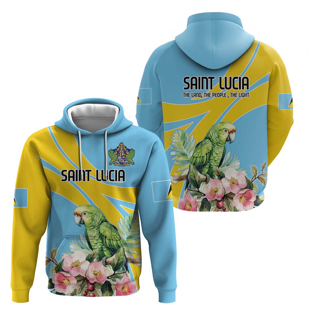 Saint Lucia Rosa Rubiginosa Hoodie With Sent Lisi Parrot LT18