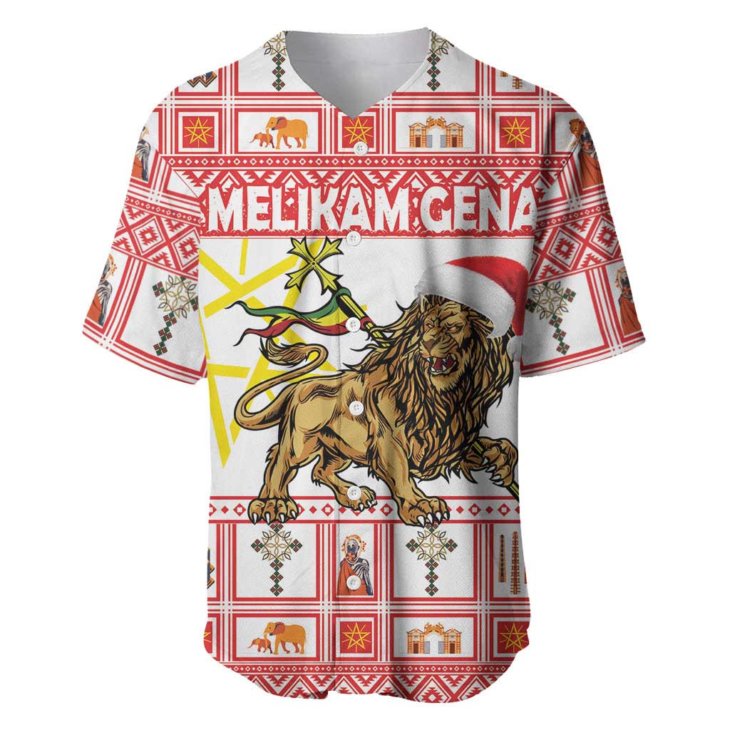 Personalized Ethiopia Melikam Gena Baseball Jersey Merry Christmas Lion of Judah LT18