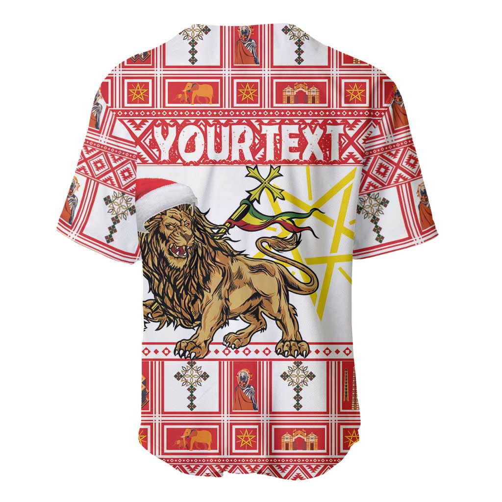 Personalized Ethiopia Melikam Gena Baseball Jersey Merry Christmas Lion of Judah LT18