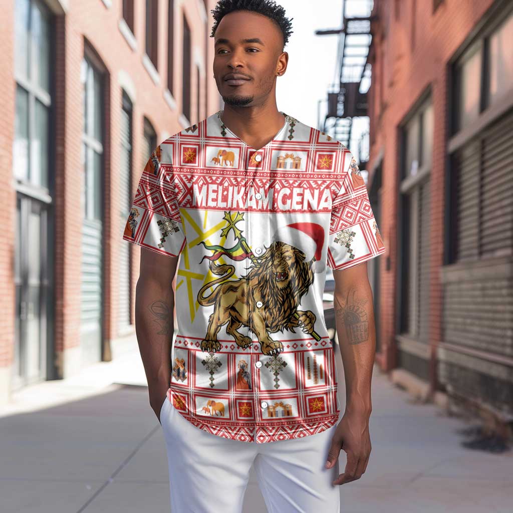 Personalized Ethiopia Melikam Gena Baseball Jersey Merry Christmas Lion of Judah LT18