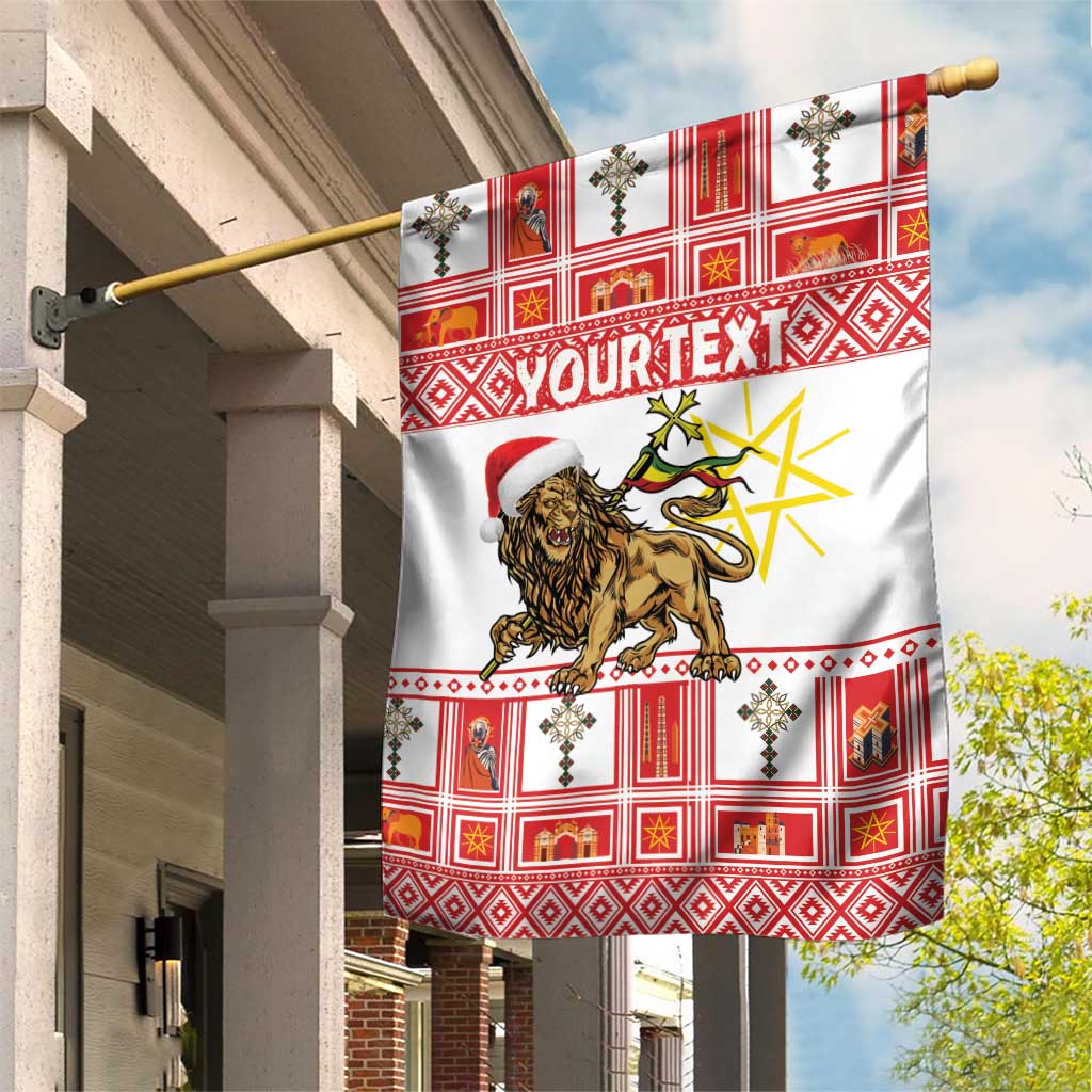 Personalized Ethiopia Melikam Gena Garden Flag Merry Christmas Lion of Judah LT18