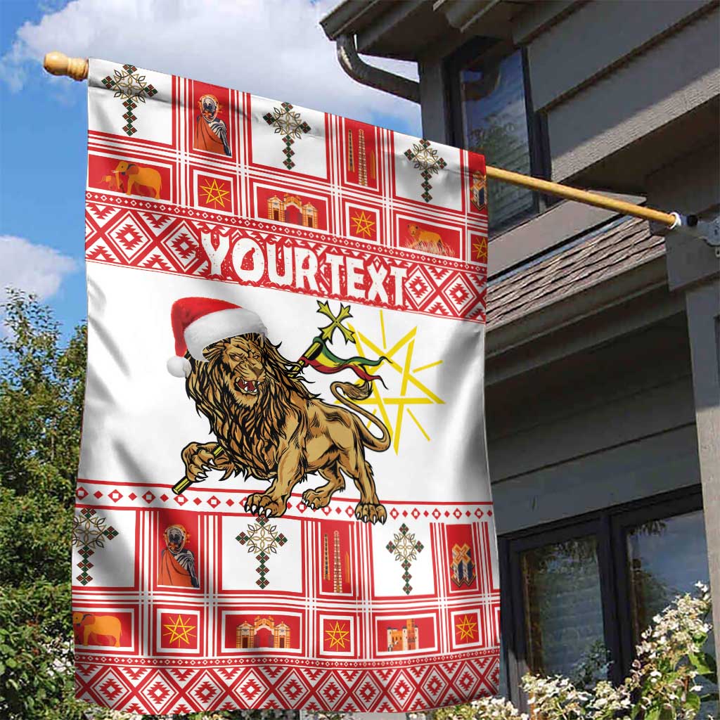 Personalized Ethiopia Melikam Gena Garden Flag Merry Christmas Lion of Judah LT18