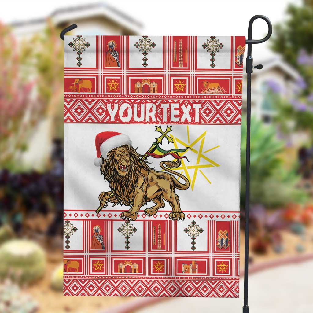 Personalized Ethiopia Melikam Gena Garden Flag Merry Christmas Lion of Judah LT18