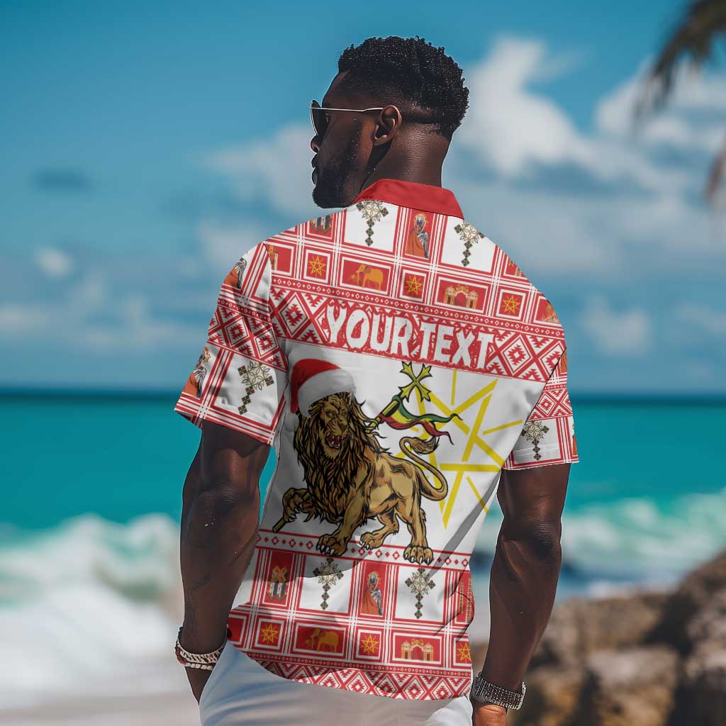 Personalized Ethiopia Melikam Gena Hawaiian Shirt Merry Christmas Lion of Judah LT18