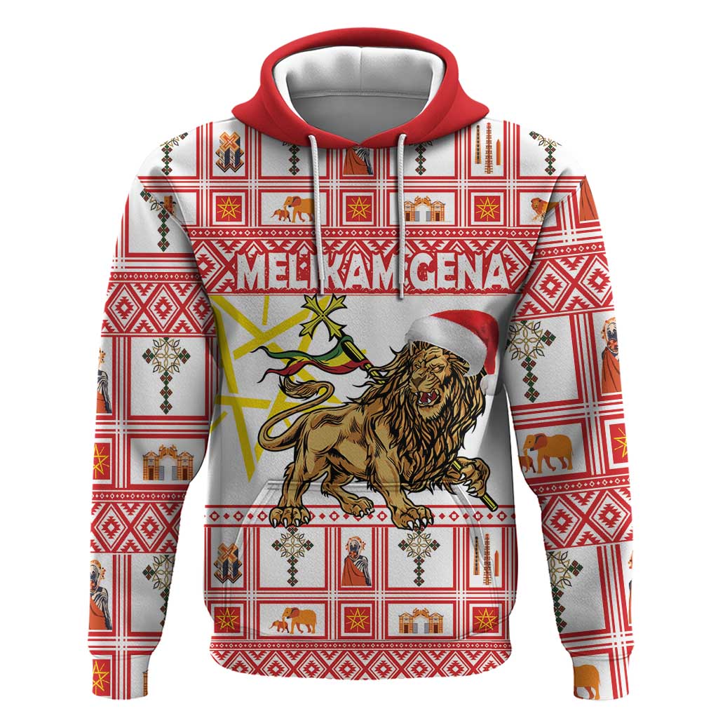 Personalized Ethiopia Christmas Hoodie Lion of Judah - Melikam Gena! LT18