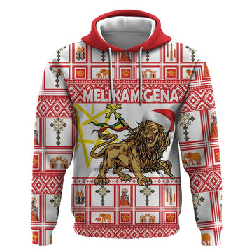 Personalized Ethiopia Christmas Hoodie Lion of Judah - Melikam Gena! LT18