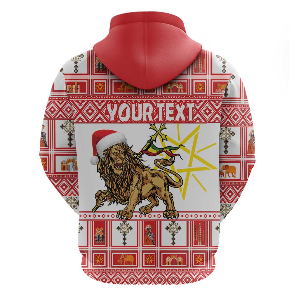 Personalized Ethiopia Christmas Hoodie Lion of Judah - Melikam Gena! LT18