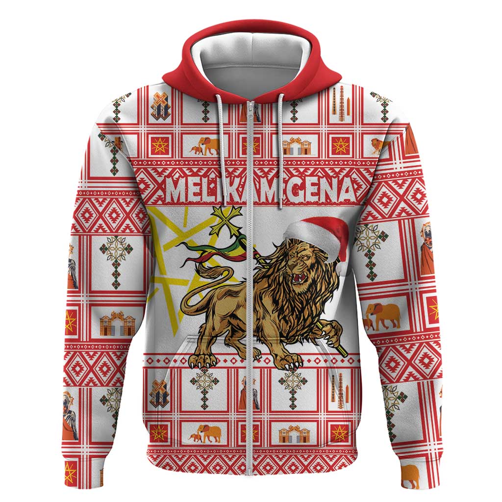 Personalized Ethiopia Christmas Hoodie Lion of Judah - Melikam Gena! LT18