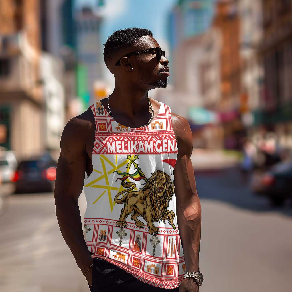 Personalized Ethiopia Melikam Gena Men Tank Top Merry Christmas Lion of Judah LT18