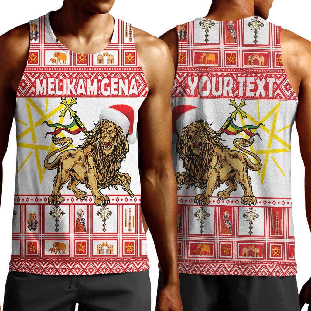 Personalized Ethiopia Melikam Gena Men Tank Top Merry Christmas Lion of Judah LT18