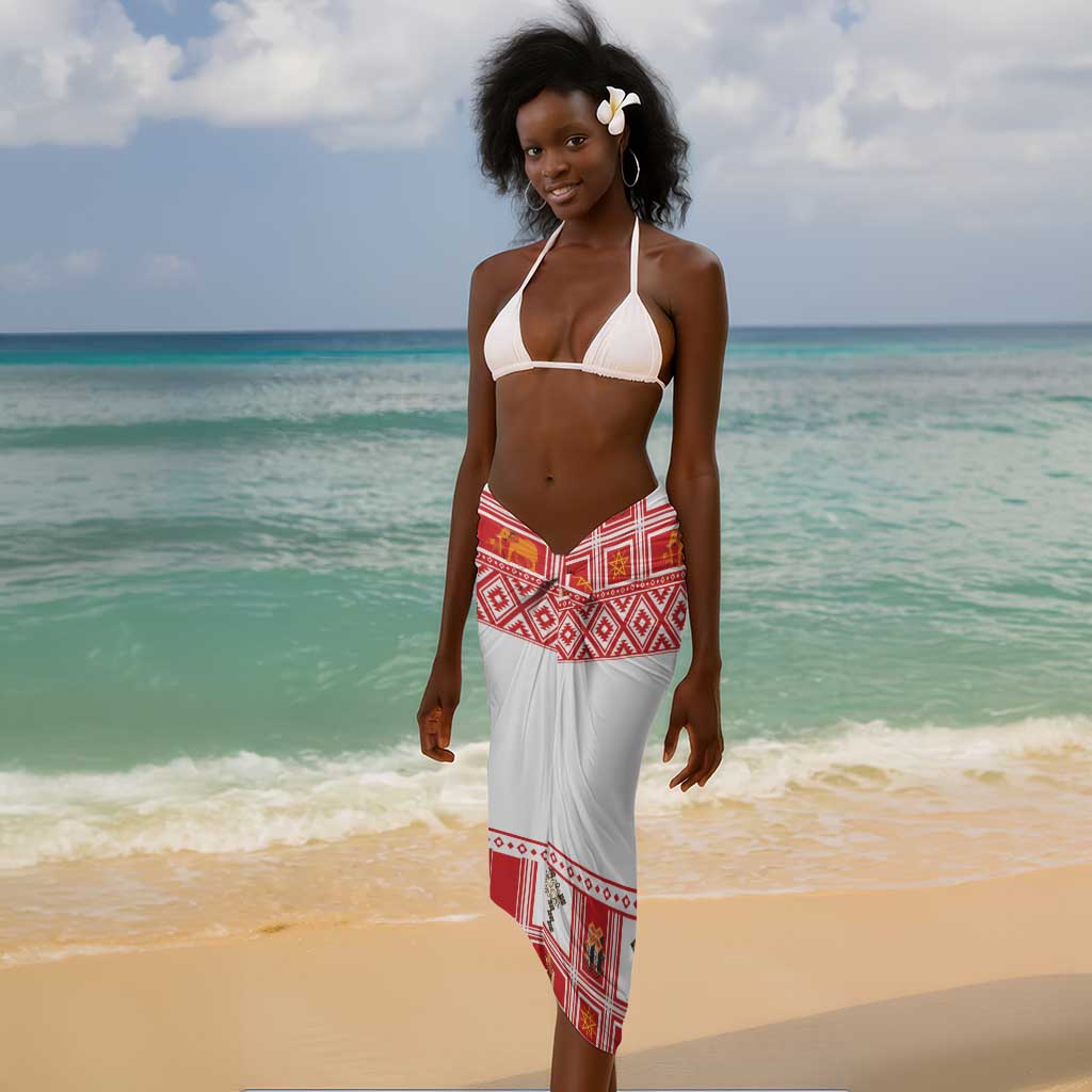 Personalized Ethiopia Melikam Gena Sarong Merry Christmas Lion of Judah LT18