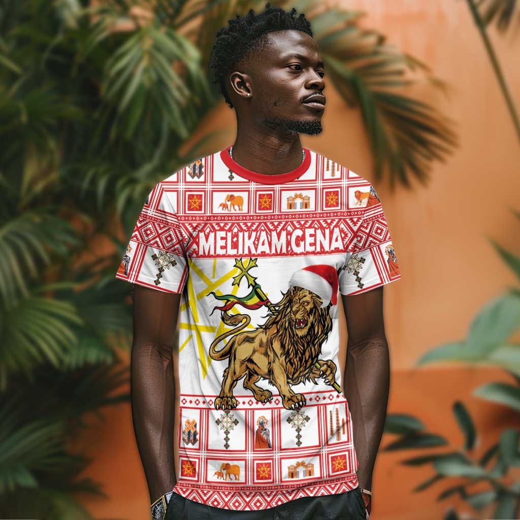Personalized Ethiopia Melikam Gena T shirt Merry Christmas Lion of Judah LT18