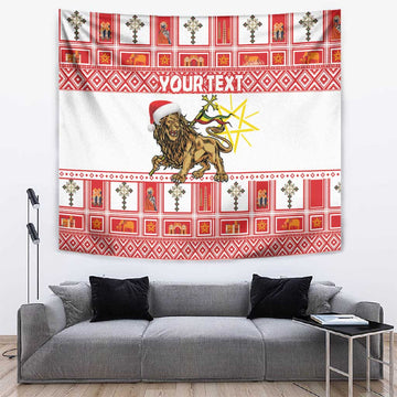 Personalized Ethiopia Melikam Gena Tapestry Merry Christmas Lion of Judah LT18