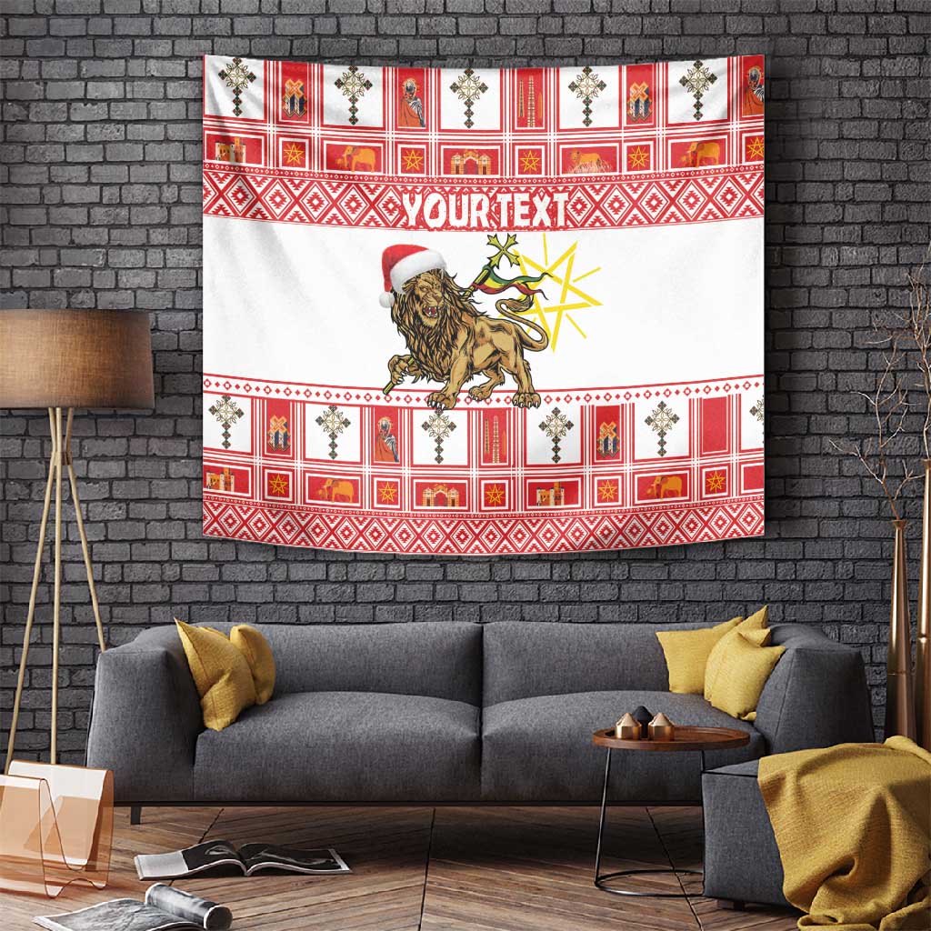 Personalized Ethiopia Melikam Gena Tapestry Merry Christmas Lion of Judah LT18