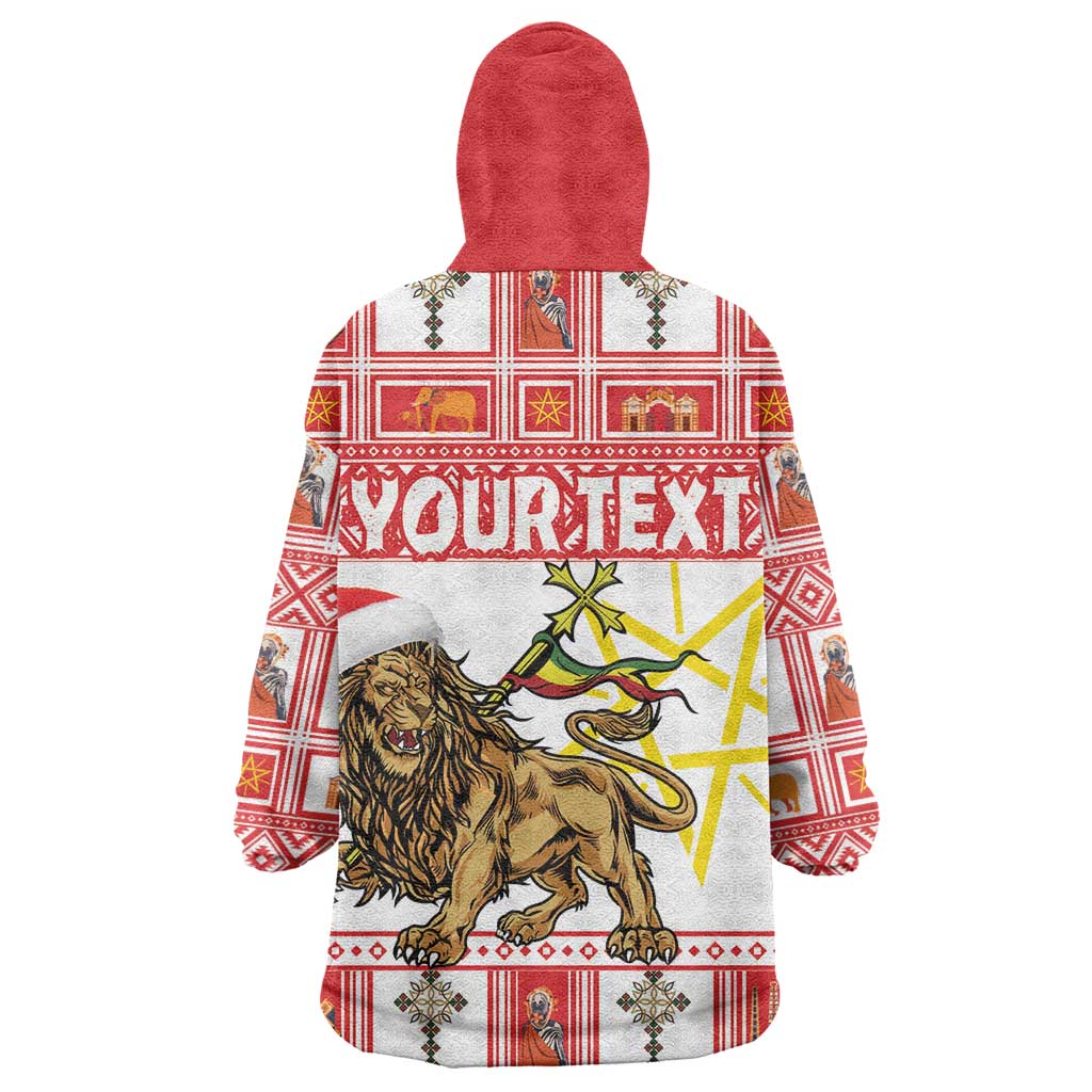 Personalized Ethiopia Melikam Gena Wearable Blanket Hoodie Merry Christmas Lion of Judah LT18
