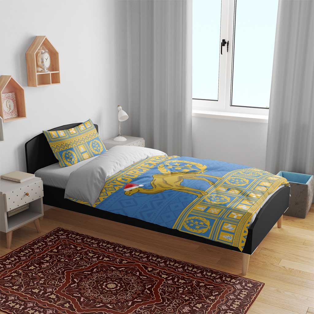 Personalized Eritrea Emblem Bedding Set Ruhus Beal Lidet - Kente Pattern LT18