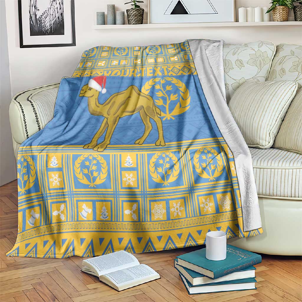 Personalized Eritrea Emblem Blanket Ruhus Beal Lidet - Kente Pattern LT18