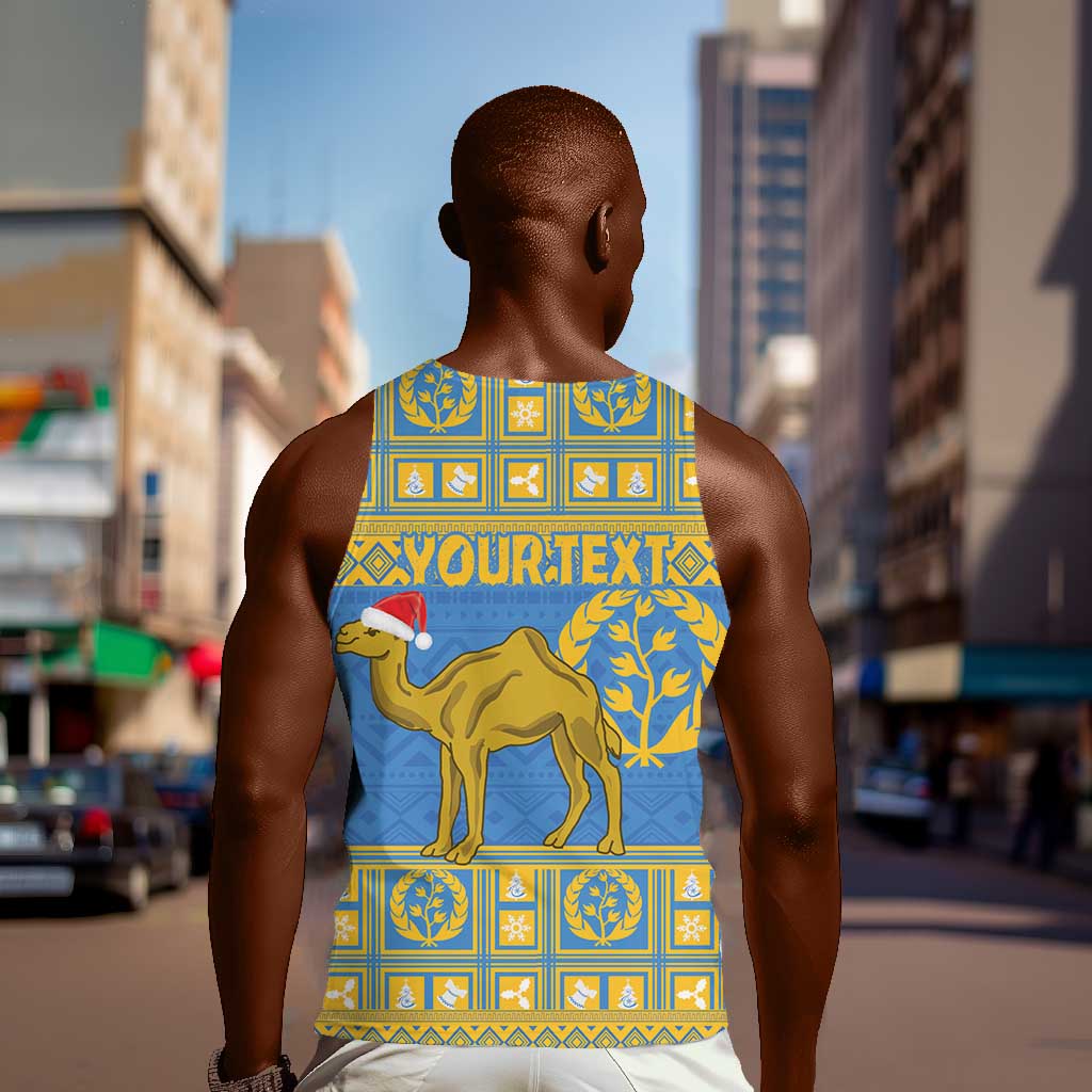 Personalized Eritrea Emblem Men Tank Top Ruhus Beal Lidet - Kente Pattern LT18