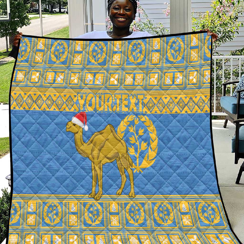 Personalized Eritrea Emblem Quilt Ruhus Beal Lidet - Kente Pattern LT18