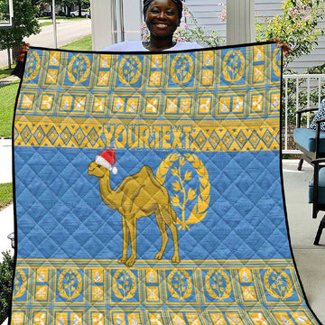 Personalized Eritrea Emblem Quilt Ruhus Beal Lidet - Kente Pattern LT18