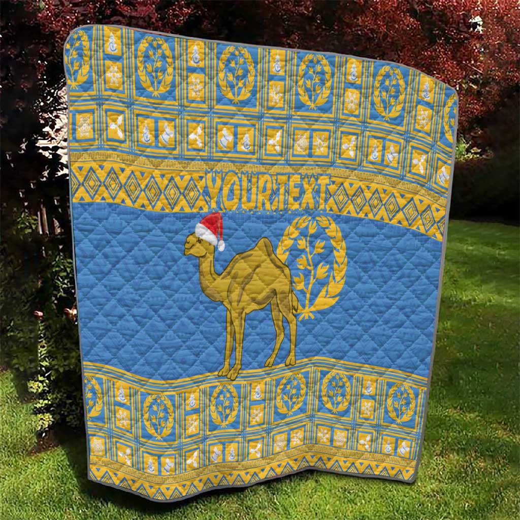 Personalized Eritrea Emblem Quilt Ruhus Beal Lidet - Kente Pattern LT18