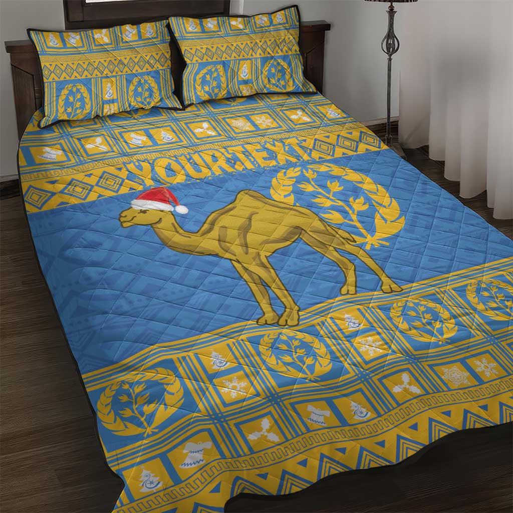 Personalized Eritrea Emblem Quilt Bed Set Ruhus Beal Lidet - Kente Pattern LT18