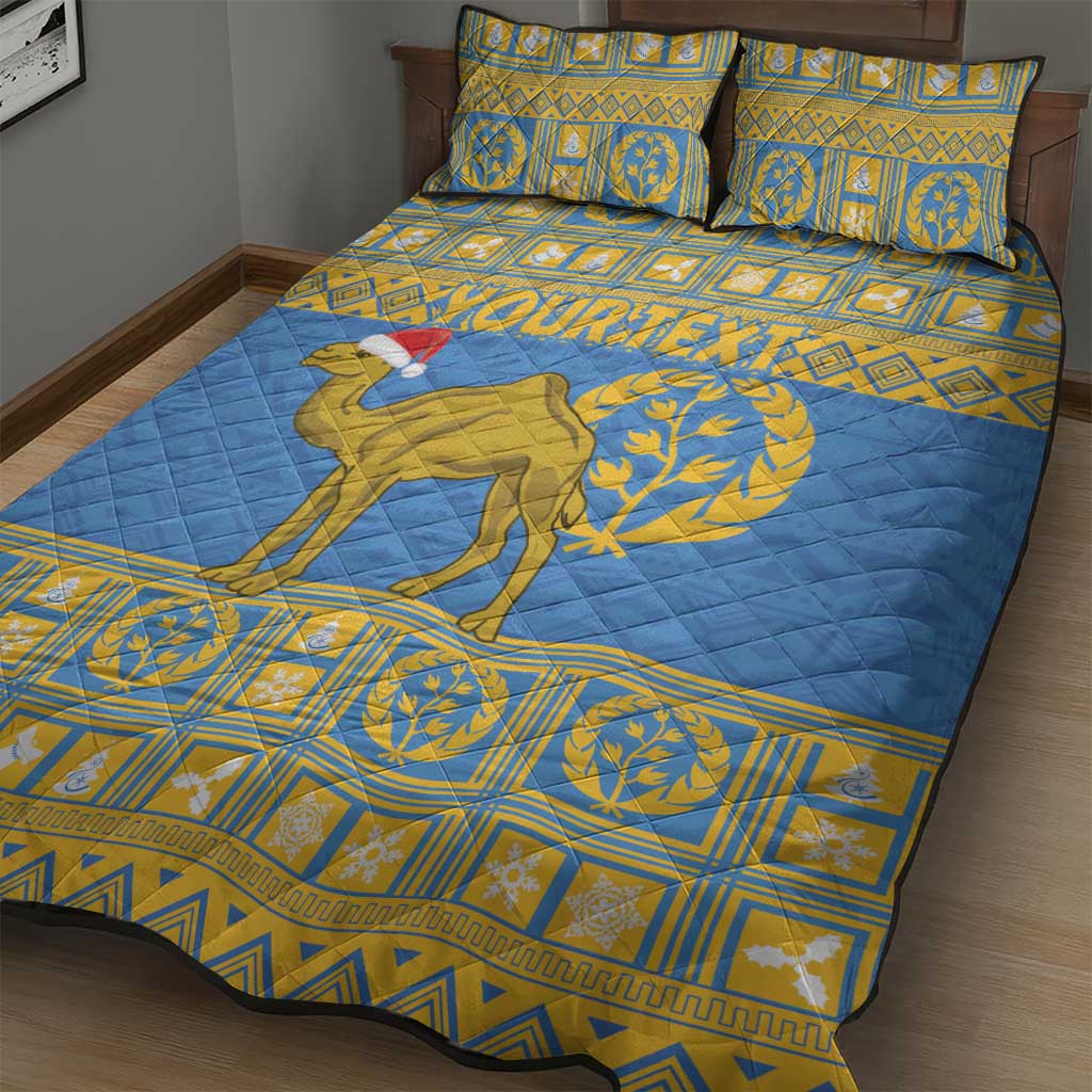 Personalized Eritrea Emblem Quilt Bed Set Ruhus Beal Lidet - Kente Pattern LT18