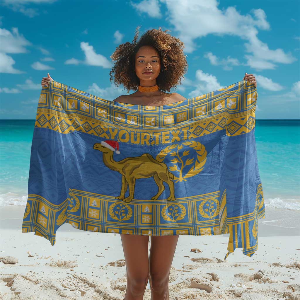 Personalized Eritrea Emblem Sarong Ruhus Beal Lidet - Kente Pattern LT18