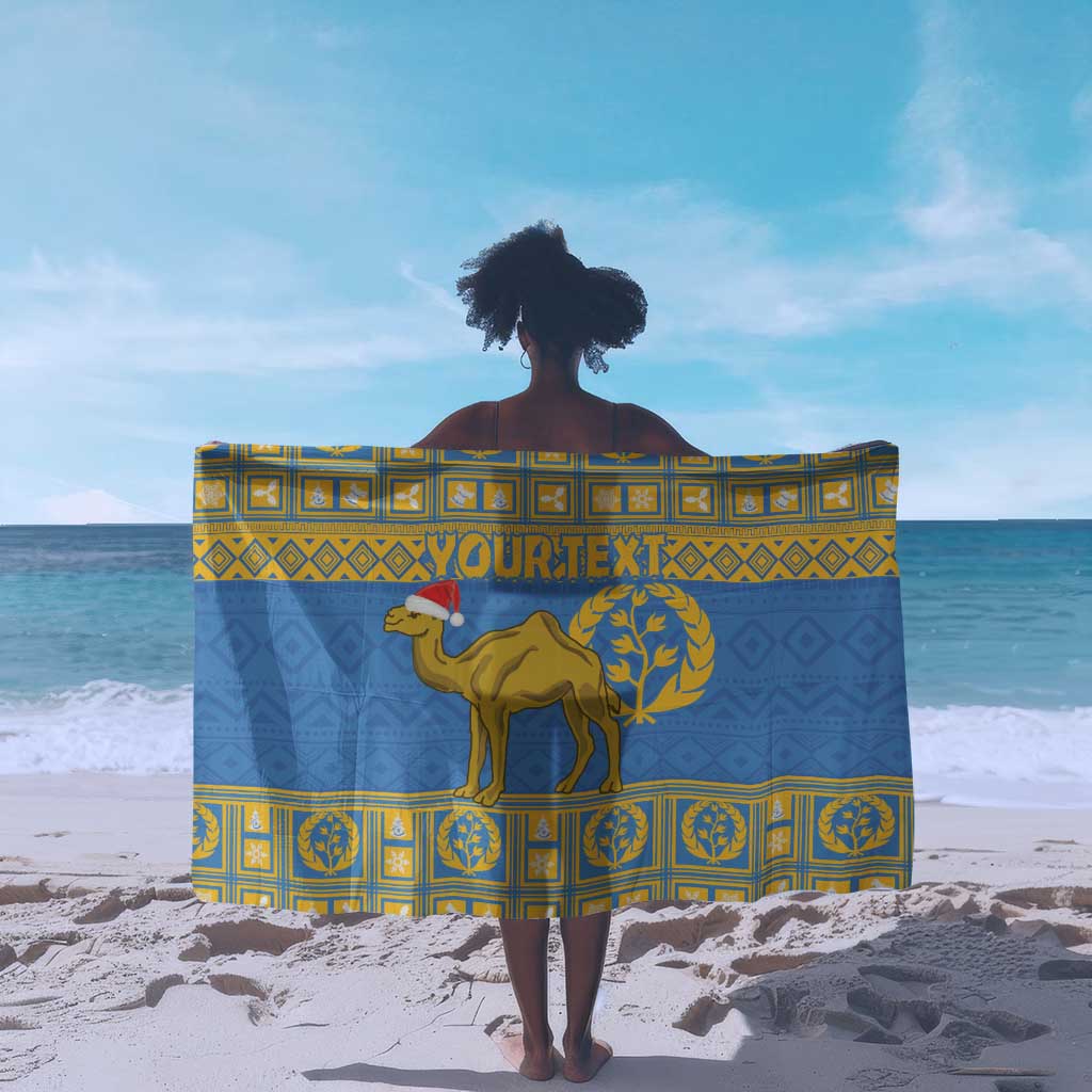 Personalized Eritrea Emblem Sarong Ruhus Beal Lidet - Kente Pattern LT18