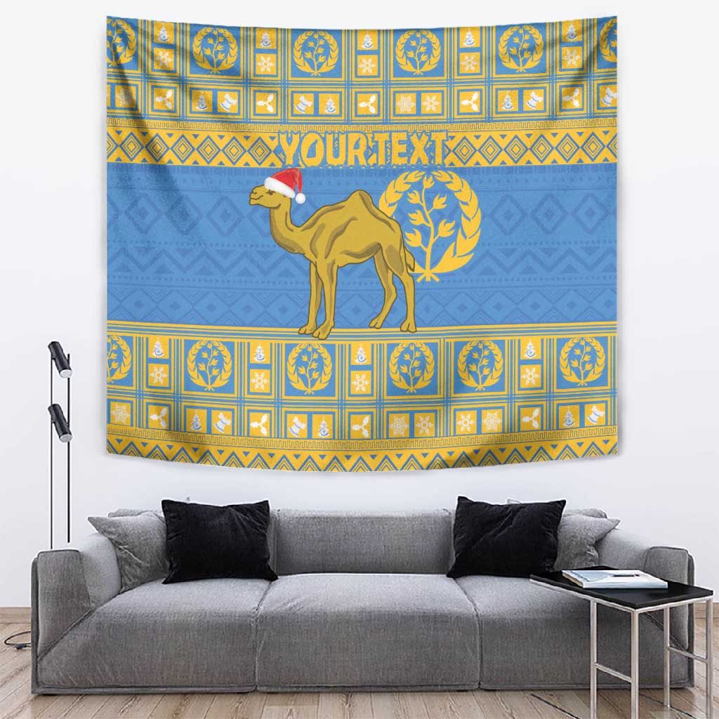 Personalized Eritrea Emblem Tapestry Ruhus Beal Lidet - Kente Pattern LT18