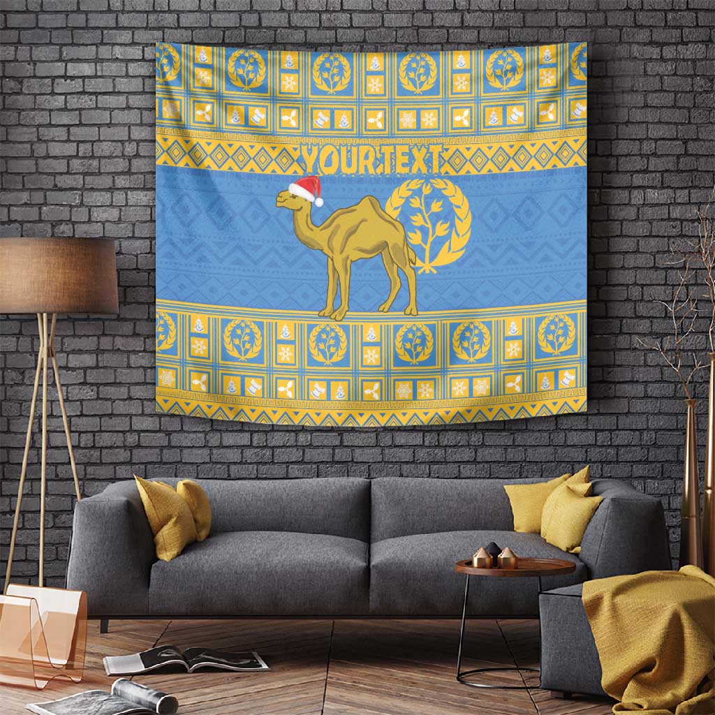 Personalized Eritrea Emblem Tapestry Ruhus Beal Lidet - Kente Pattern LT18