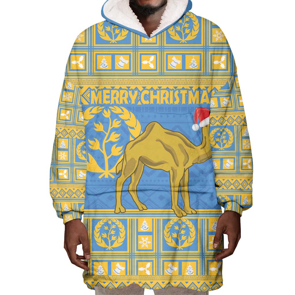 Personalized Eritrea Emblem Wearable Blanket Hoodie Ruhus Beal Lidet - Kente Pattern LT18