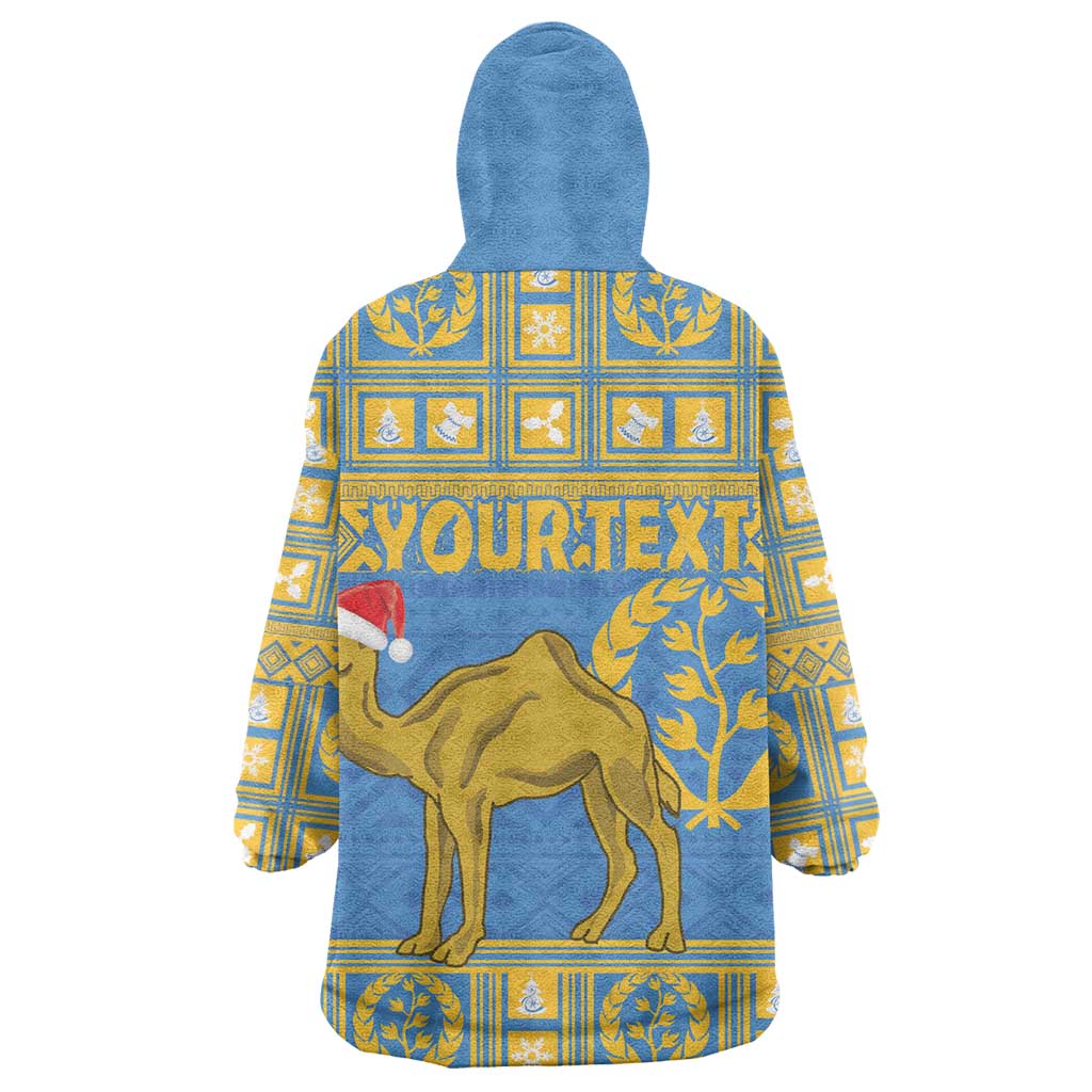 Personalized Eritrea Emblem Wearable Blanket Hoodie Ruhus Beal Lidet - Kente Pattern LT18