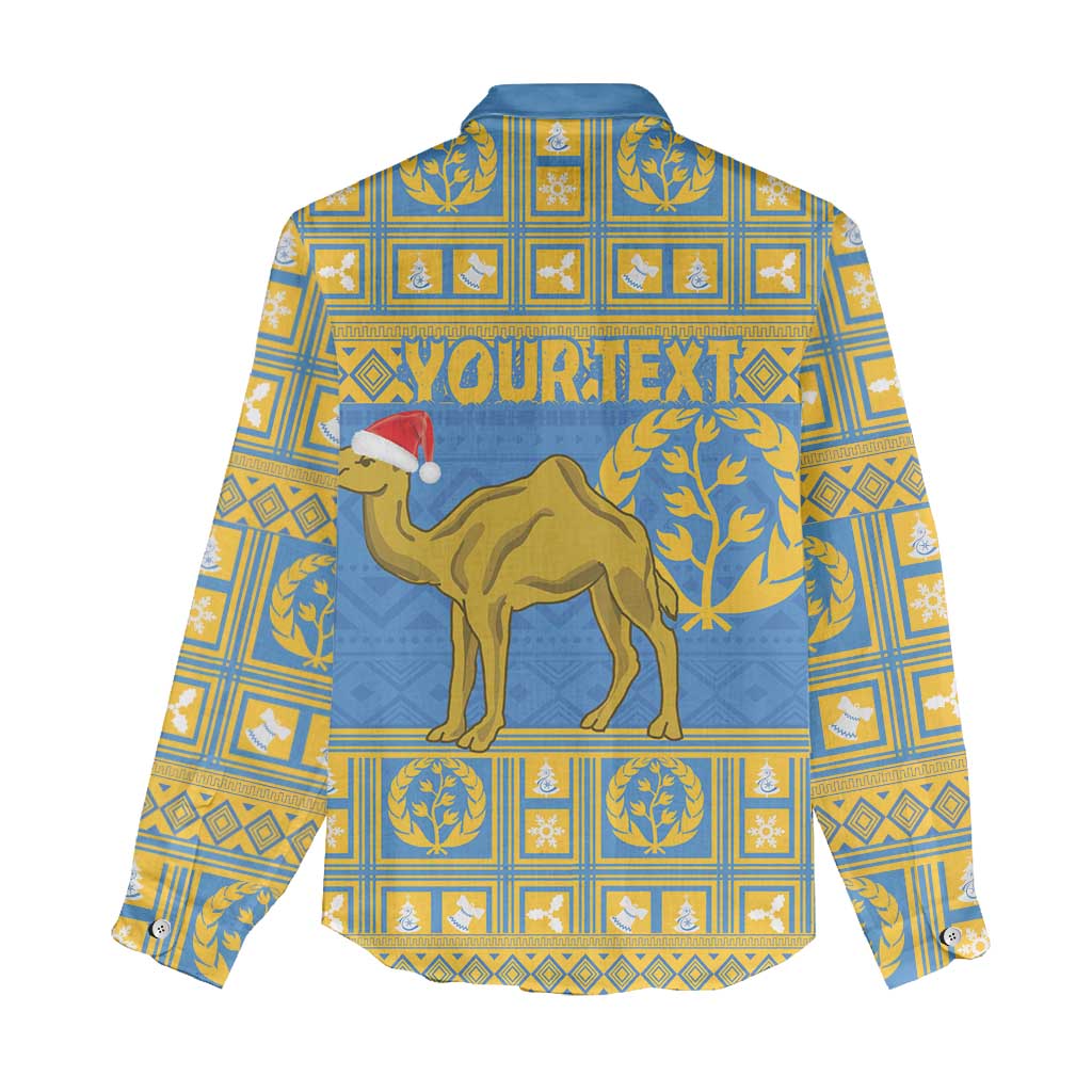Personalized Eritrea Emblem Women Casual Shirt Ruhus Beal Lidet - Kente Pattern LT18