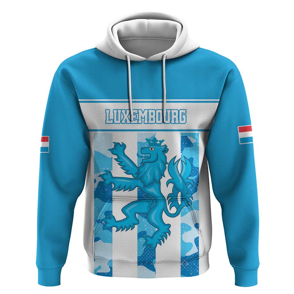Personalized Luxembourg Hoodie Roude Leiw Grunge Style LT18