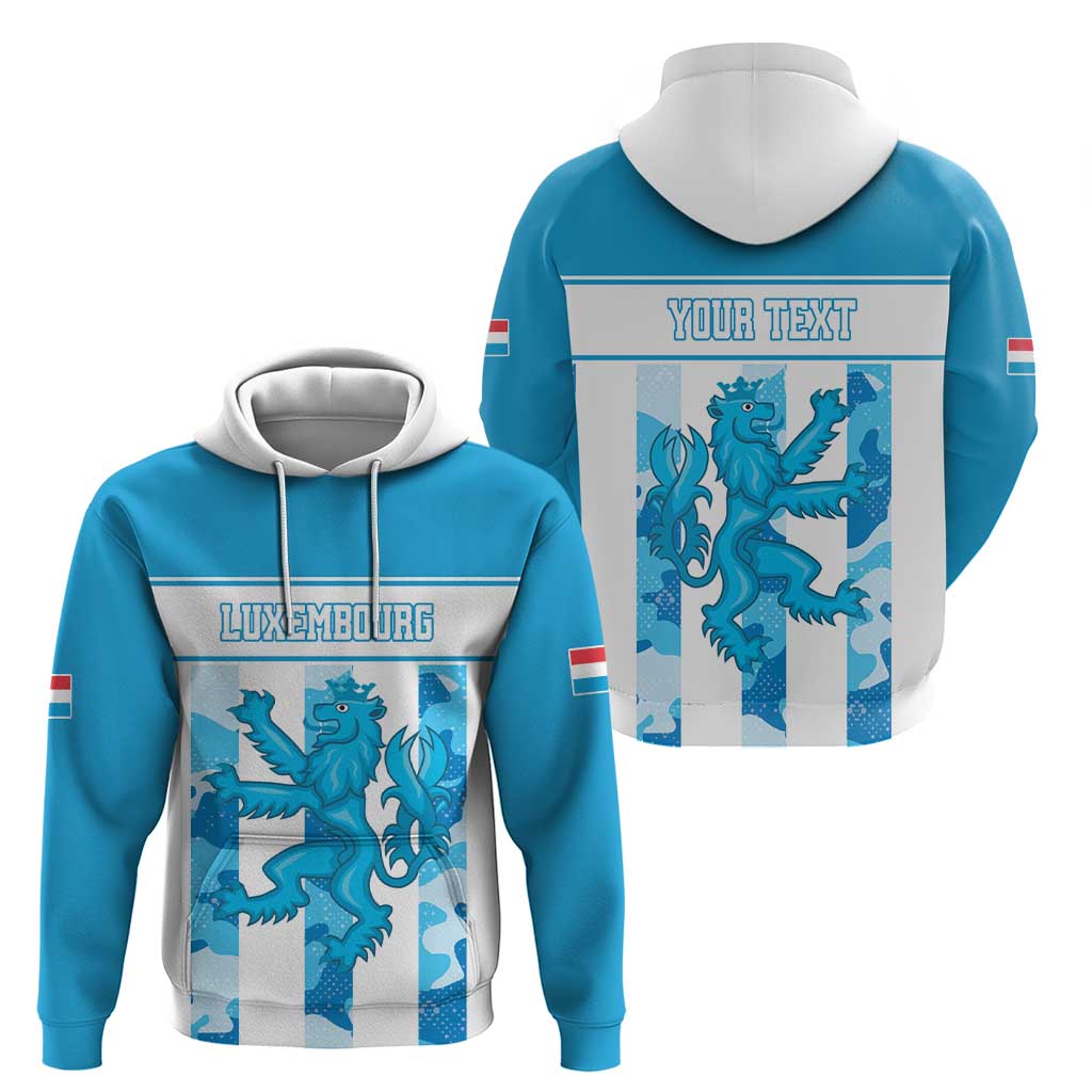 Personalized Luxembourg Hoodie Roude Leiw Grunge Style LT18