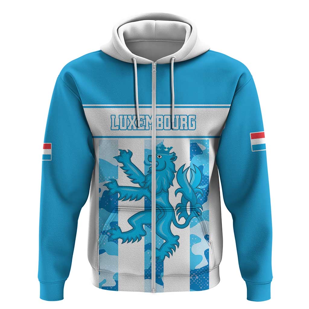 Personalized Luxembourg Hoodie Roude Leiw Grunge Style LT18