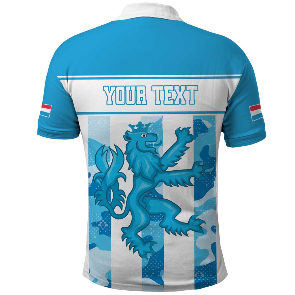 Personalized Luxembourg Polo Shirt Roude Leiw Grunge Style LT18